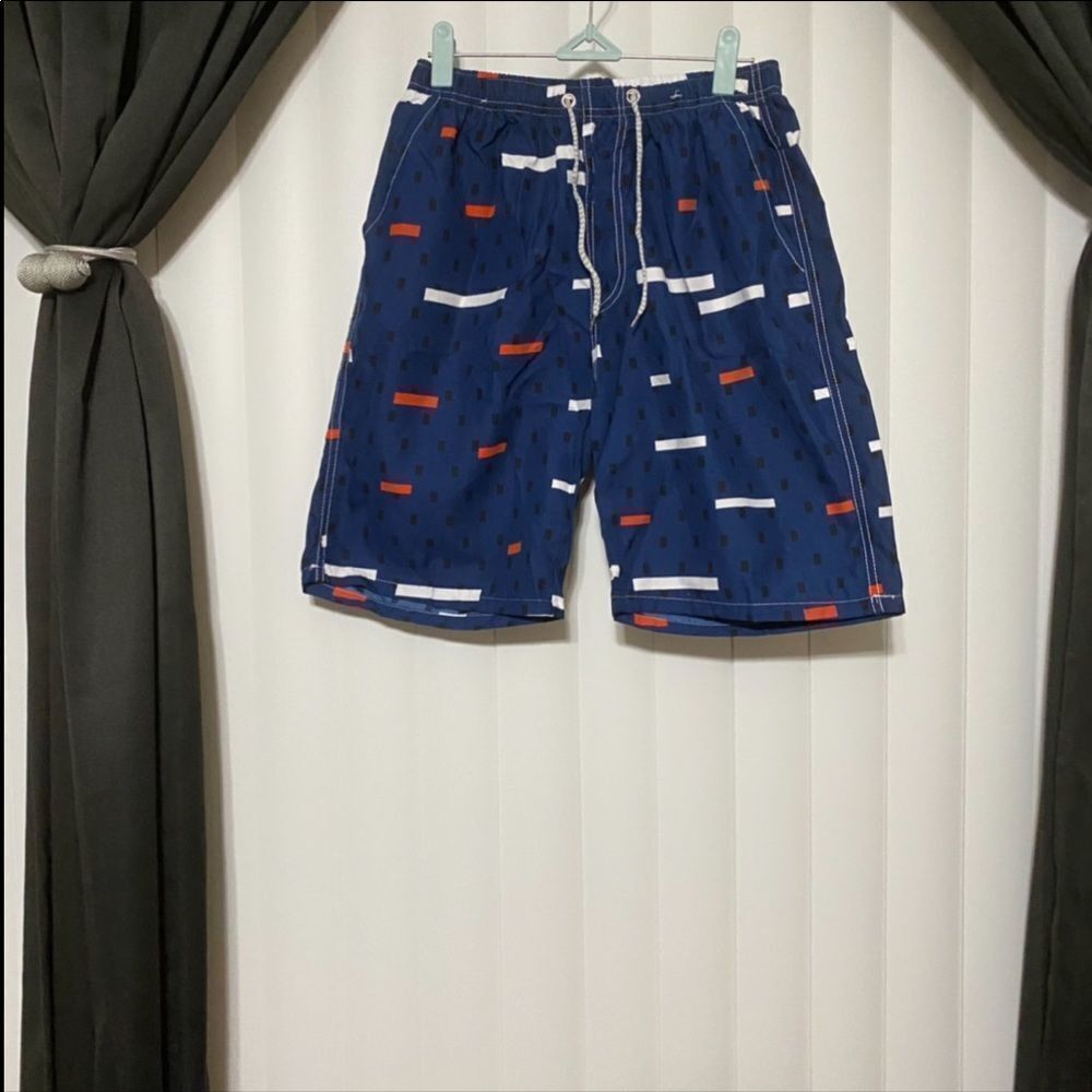 Mens/Boys swim trunks blue/red/white